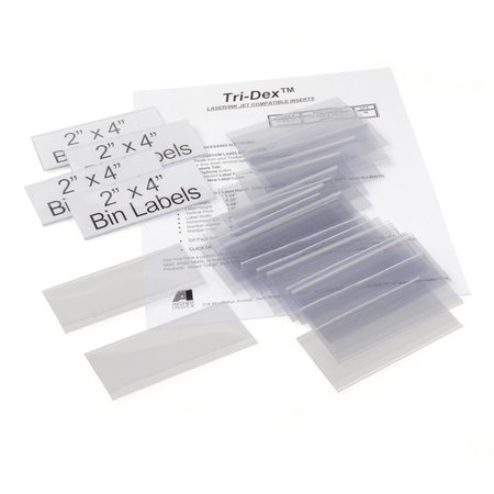 Tri-Dex Label Holder 2 X 4 For Stacking Bin, 25PK